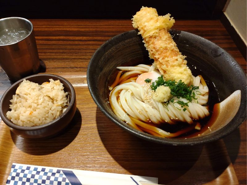 きすけのちく天ぶっかけうどんセット