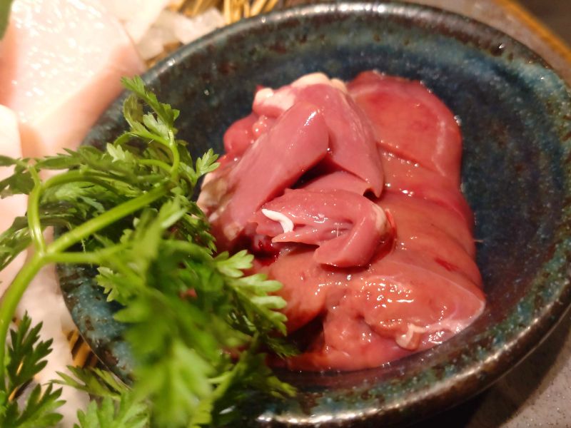咲鳥やの刺身盛り合わせレバー